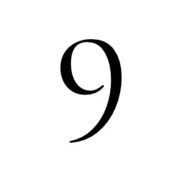 9 friendly white rabbits Logo