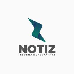 Notiz - Digitala informationsskärmar för fastigheter Logo