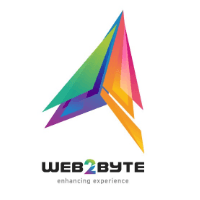 Web2Byte - By: Qaspar Digi-Mo Pvt. Ltd Logo