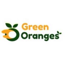 Green Oranges Food Logo