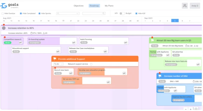 Goals - product roadmap