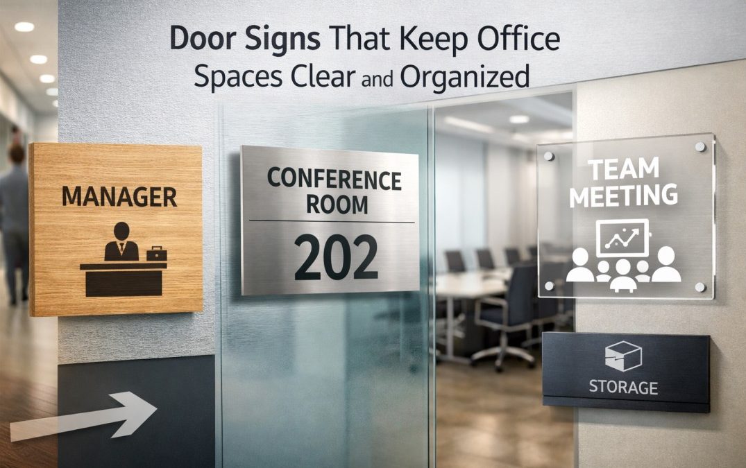 4 Door signs that keep office spaces clear and organized