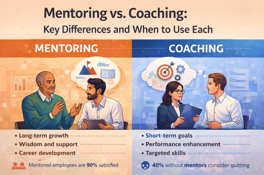 Mentoring vs. Coaching: Key Differences and When to Use Each