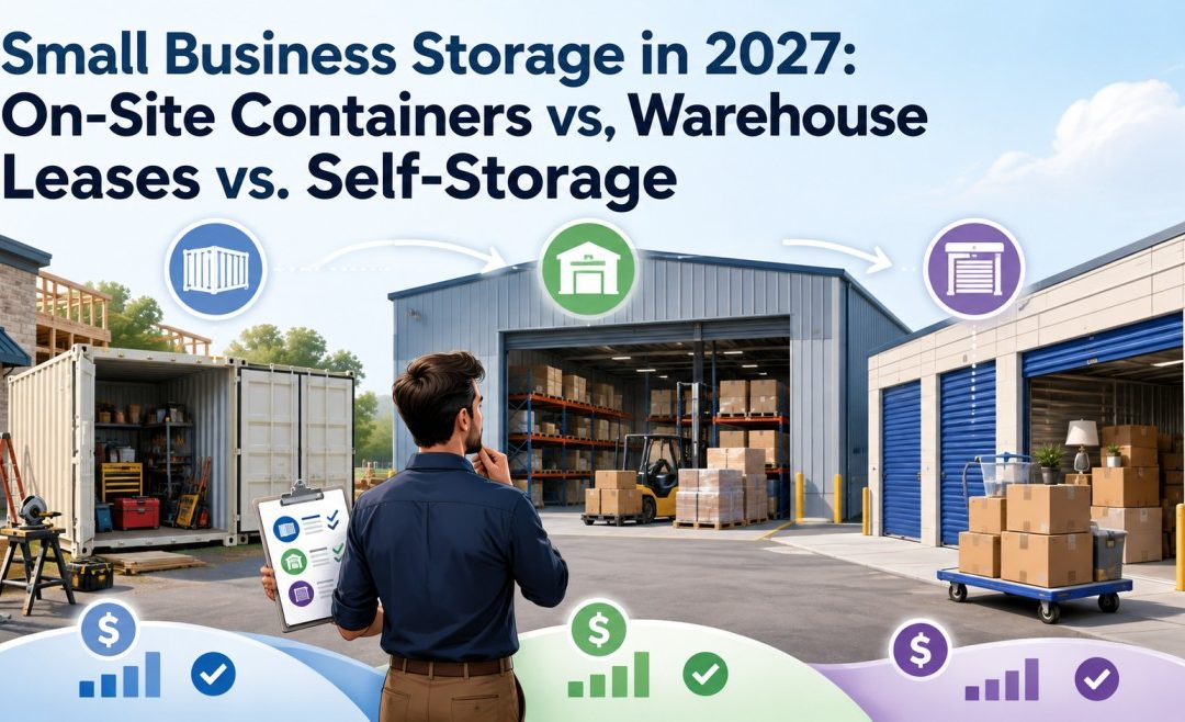 Small Business Storage in 2027: On-Site Containers vs. Warehouse Leases vs. Self-Storage