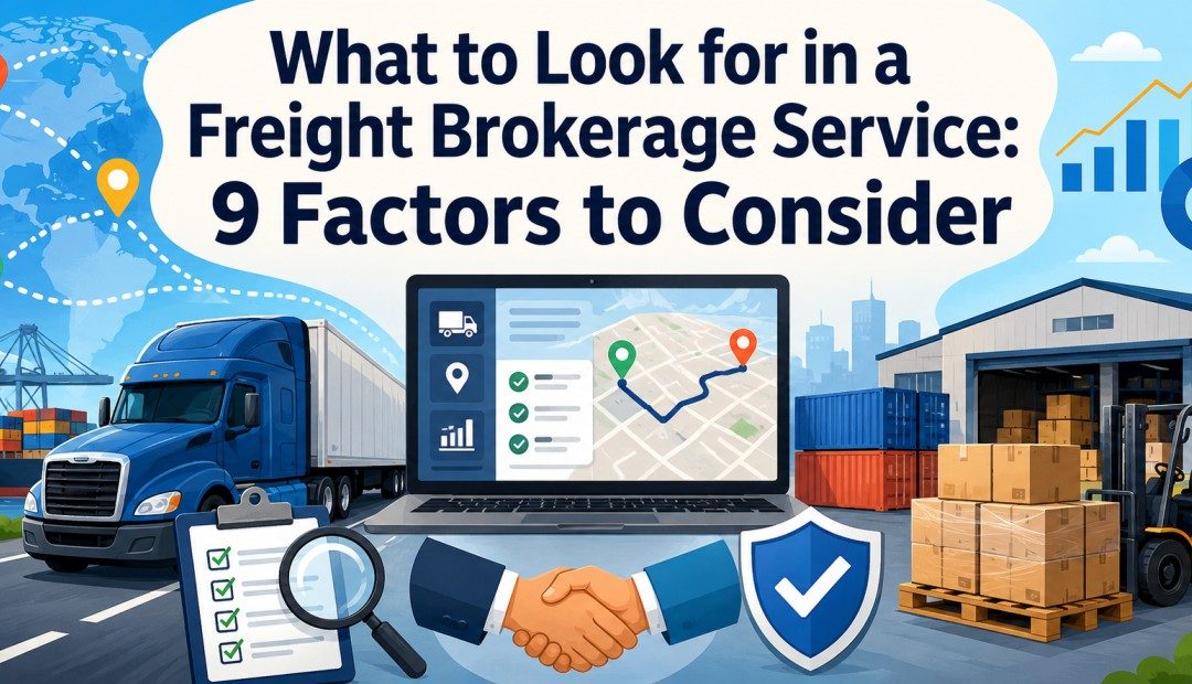 What to Look for in a Freight Brokerage Service: 9 Factors to Consider