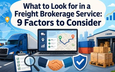 What to Look for in a Freight Brokerage Service: 9 Factors to Consider