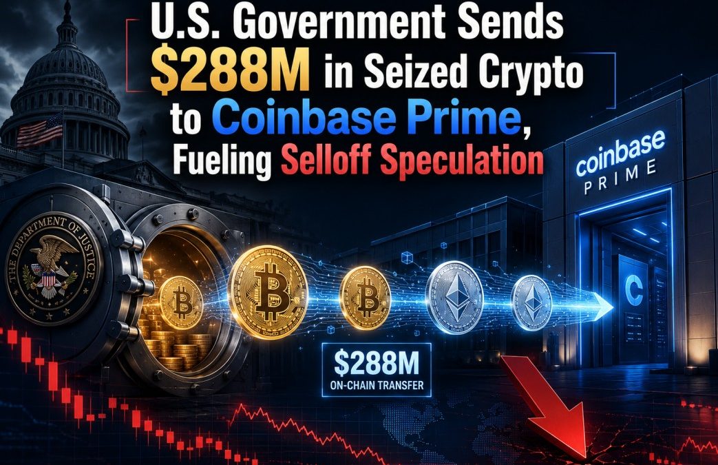 U.S. Government Sends $288M in Seized Crypto to Coinbase Prime, Fueling Selloff Speculation
